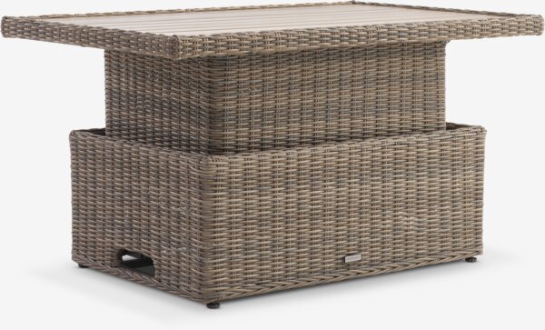 Loungetafel TRYVANN B78xL122xH36/66 naturel