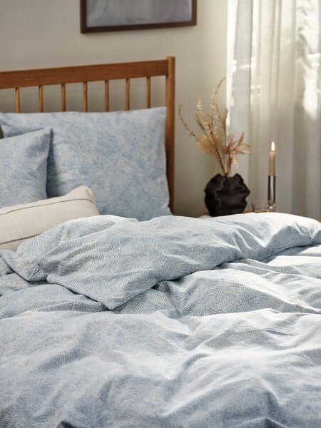 Flanell-Bettwäsche KLARA 140x200 blau