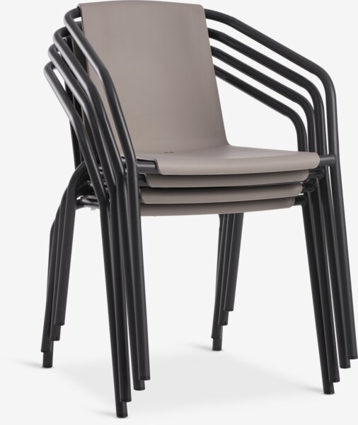 Silla apilable MODUM arena oscuro