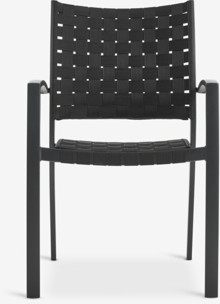 KUMLA Д200 маса сива + 4 GLOMFJORD стола черни