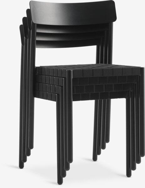 Стіл HOBRO д.70см натура + 2 Стільці HAGLEBU чорний