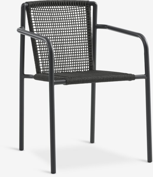 MADERUP D150 stůl černá + 4 KRISTIANSTAD židle zelená