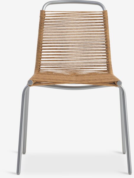 VAMDRUP Ø70 stůl béžová + 2 MIDDAGSBERGET židle přírodní