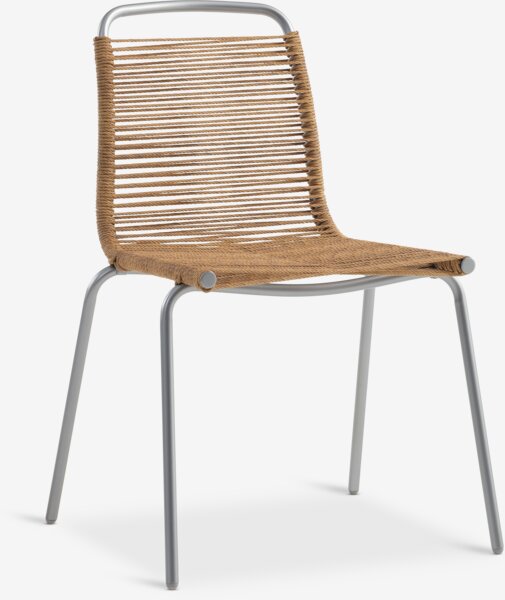 VAMDRUP Ø70 stůl béžová + 2 MIDDAGSBERGET židle přírodní