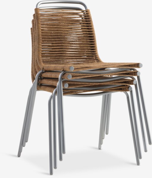 VAMDRUP Ø70 stůl béžová + 2 MIDDAGSBERGET židle přírodní