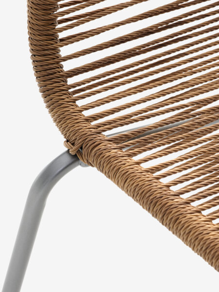 VAMDRUP Ø70 stůl béžová + 2 MIDDAGSBERGET židle přírodní