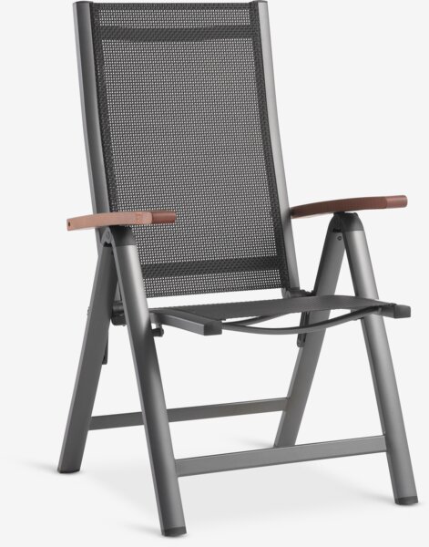 SIRDAL L91 bord hardtre + 4 SIRDAL stol grå