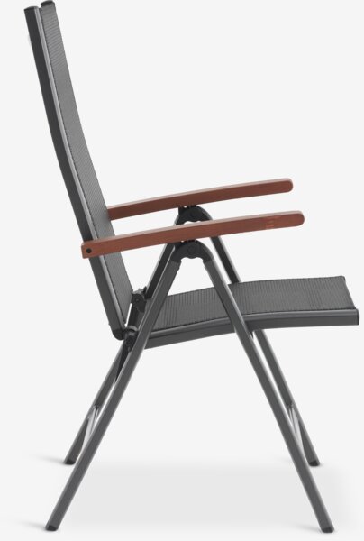 SIRDAL L91 bord hardtre + 4 SIRDAL stol grå