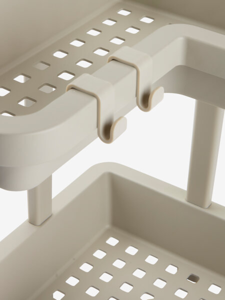 Hjørnereol KAREBY beige