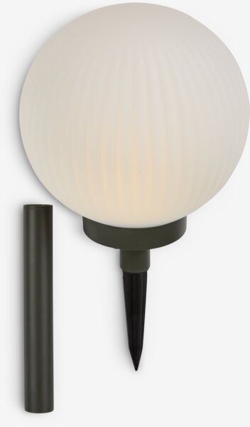 Solcellelampe HAUKUGLE Ø18xH46cm hvid