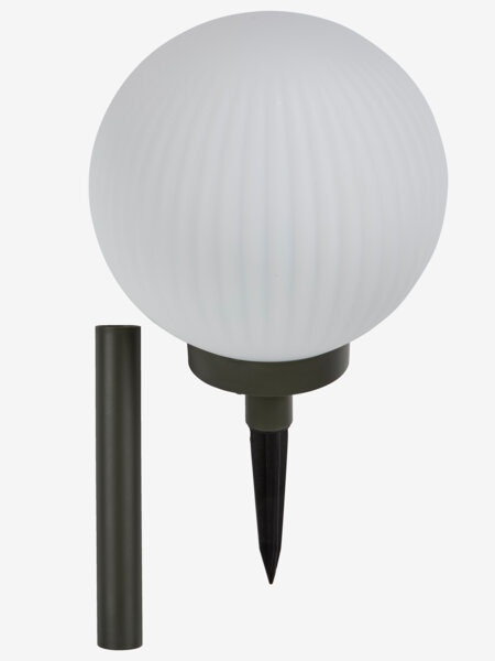 Solcellelampe HAUKUGLE Ø18xH46cm hvid