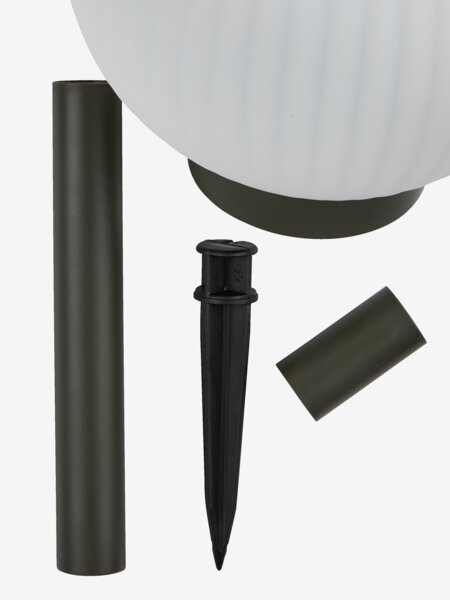 Solcellelampe HAUKUGLE Ø18xH46cm hvid