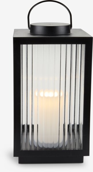 Lanterne GULDSMED B16xL16xH29cm m/ LED sort
