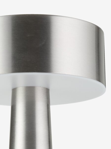 Genopladelig bordlampe MUSVIT Ø11xH21cm krom