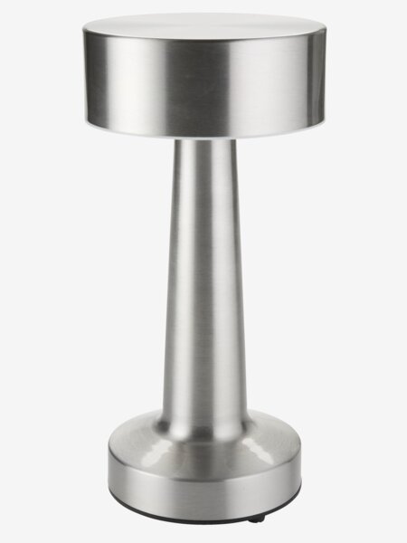 Genopladelig bordlampe MUSVIT Ø11xH21cm krom