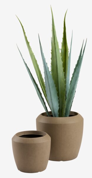 Macetero TEIST Ø34/25 marrón juego de 2