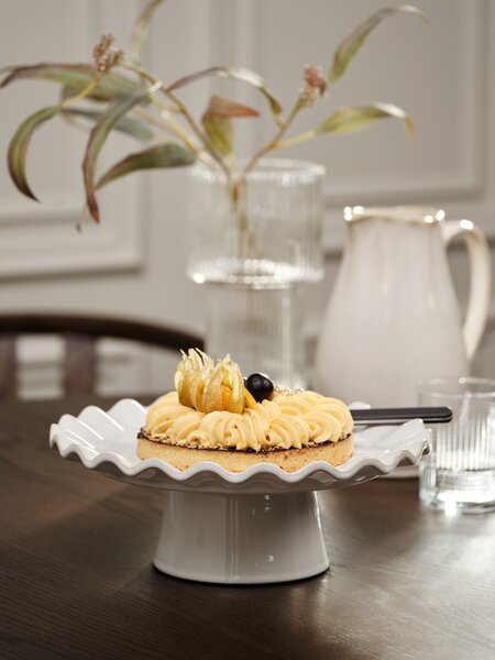 Cake stand SUNE D28xH10cm white