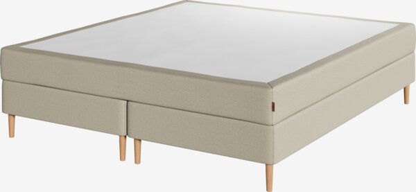 Lit sommier tapissier 180x200cm NEVLA Sable-91 moyen