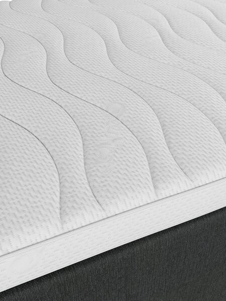Boxmadras 180x200cm HORSLA + RESA grå-40 Fast
