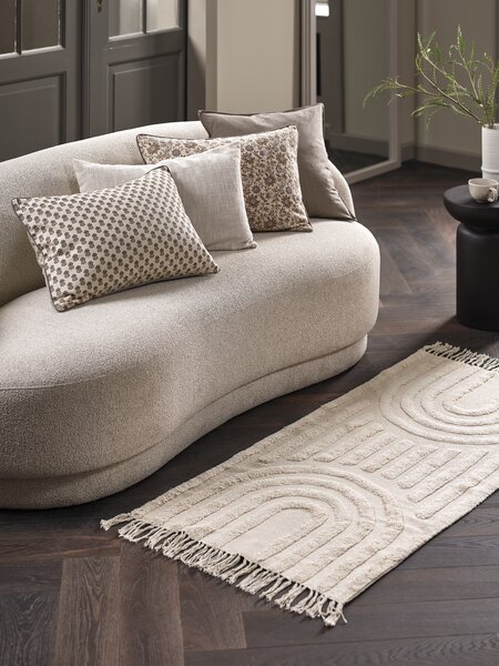 Funda de cojín HYACINT 40x60 lila empolvado/beis