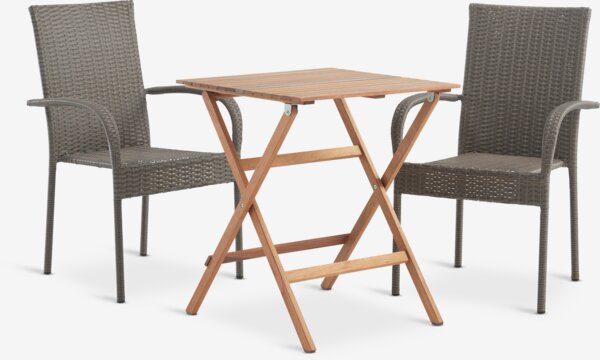 VRAADAL D62 stol tvrdo drvo + 2 GUDHJEM stolice natur