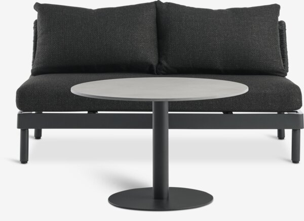 Loungesett HELAGS + VOSS 2 seter svart