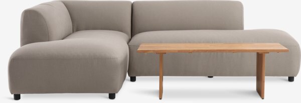 Loungesæt LOFSDALEN Natur + STORHOGNA 4 pers. taupe