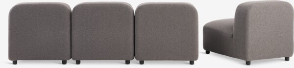 Loungesæt LOFSDALEN natur + TANE 4 pers. mørk sand