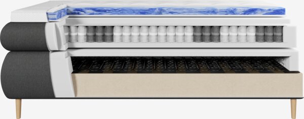 Boxspring 160x200 ANDELVA + VOLA grijs-40 medium