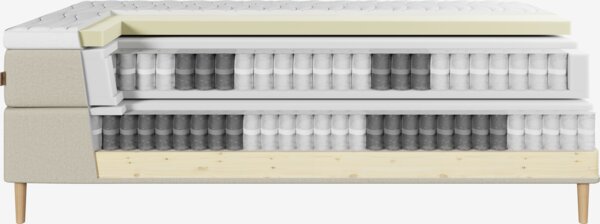 Boxspring 120x200 HEMLA + TOSEN zand-91 medium