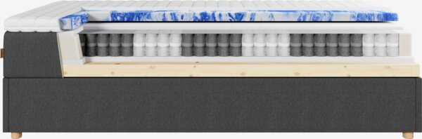 Kontinentalseng 140x200 HOLMELVA + EKSO grå-40 Ekstra fast