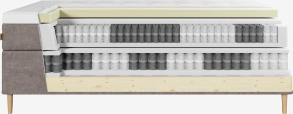 Boxspring 140x200 REIPA + BRYA bruin-92 hard