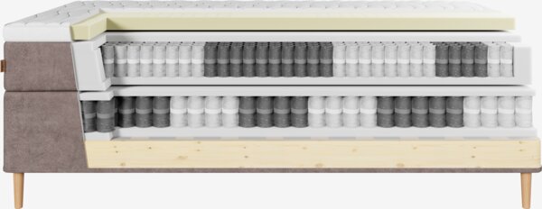 Boxspring 160x200 REIPA + RESA bruin-92 hard