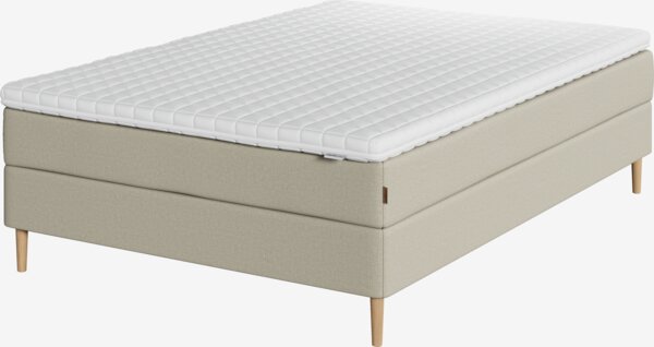Letto boxspring 140x200 cm NEVLA + EKSO Sabbia-91 Medio