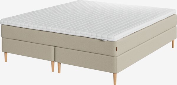 Letto boxspring 180x200 cm NEVLA + EKSO Sabbia-91 Medio