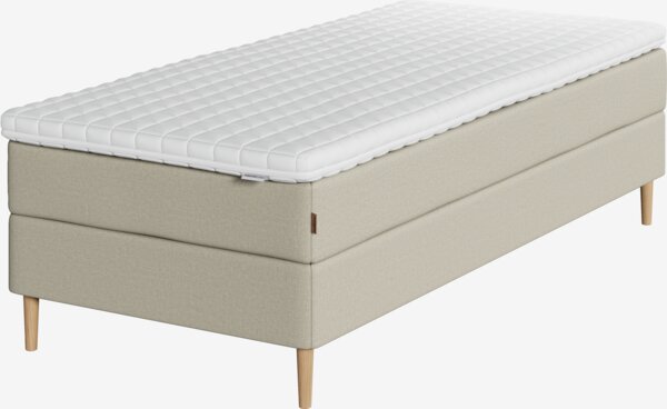 Letto boxspring 90x200 cm NEVLA + EKSO Sabbia-91 Medio