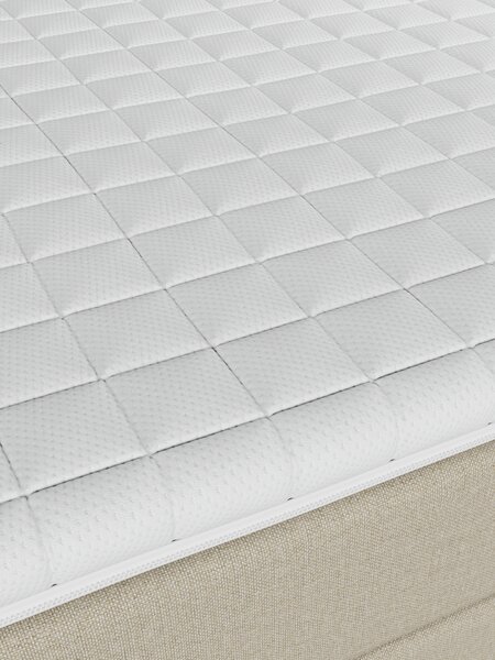 Letto boxspring 140x200 cm NEVLA + EKSO Sabbia-91 Medio