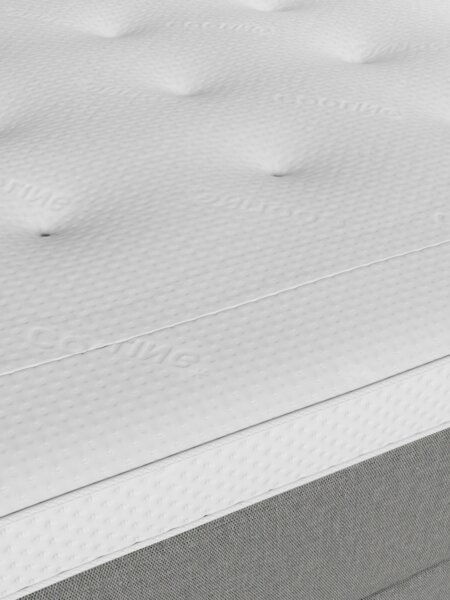 Kontinentalsäng 90x200 cm TEVLA + BRYA Grå-23 Mjuk