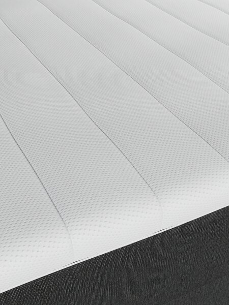 Letto boxspring 160x200cm VELFJORDEN + FLYA Grigio-40 Rigido