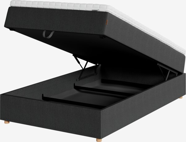 Kontinentalseng 120x200 HOLMELVA + MURU grå-40 Ekstra fast