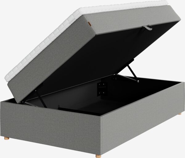 Boxspring 120x200 TYSLA + EKSO grijs-23 hard