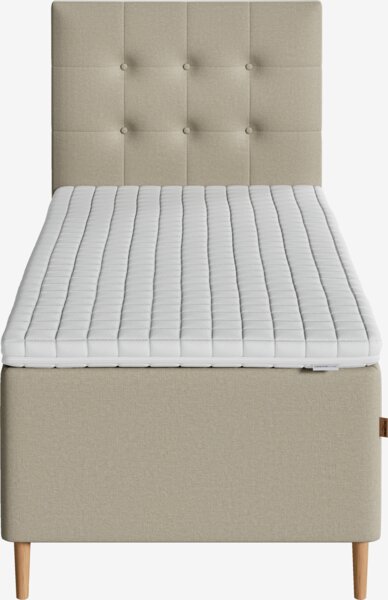 Kontinentalsäng 90x200 cm IVALO + KOLA Sand-91 Mjuk