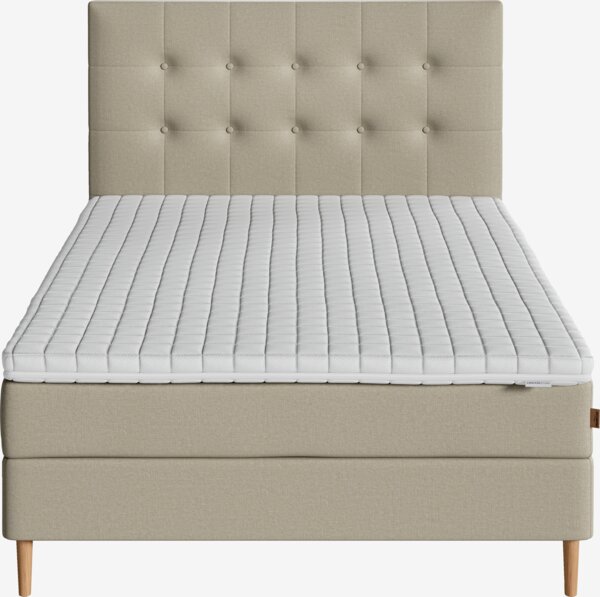 Letto boxspring 140x200 cm NEVLA + EKSO Sabbia-91 Medio