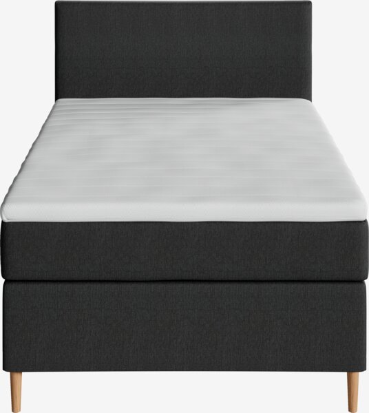 Boxspring 120x200 VELFJORDEN + FLYA Grijs-40 Hard