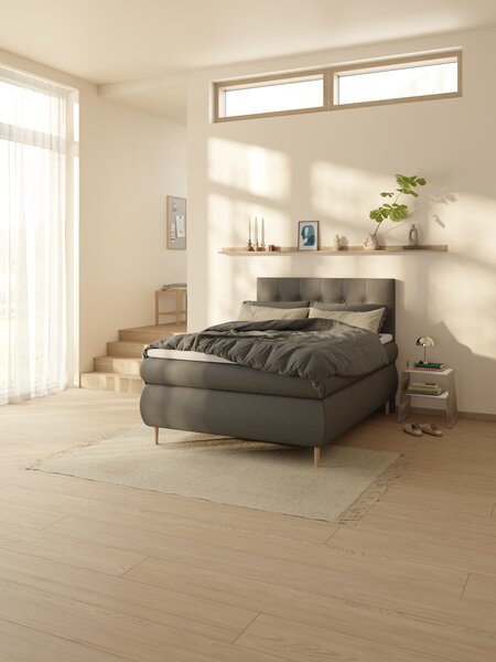 Boxspring 140x200 ANDELVA + RESA grijs-40 medium