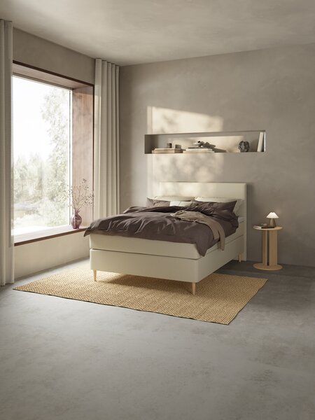 Boxspring 120x200 HEMLA + TOSEN zand-91 medium