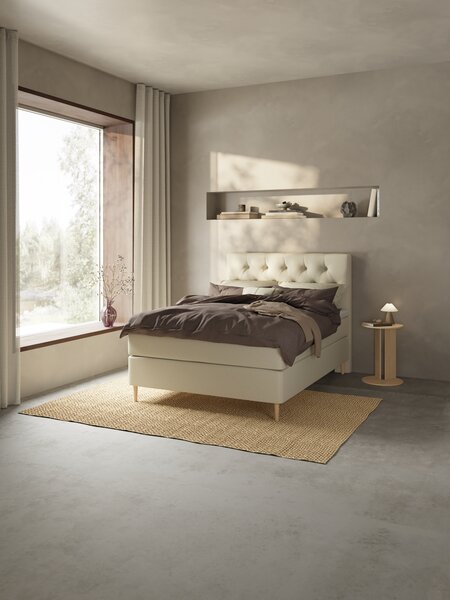 Boxspring 120x200 HEMLA + TOSEN zand-91 medium