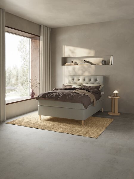 Sommier tapissier 140x200 LYGNA + BRYA Gris-23 Ferme