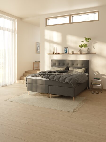 Kontinentalseng 180x200 LYGNA + VOLA grå-40 Fast