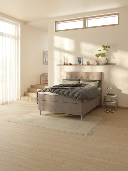 Boxspring 140x200 REIPA + BRYA bruin-92 hard